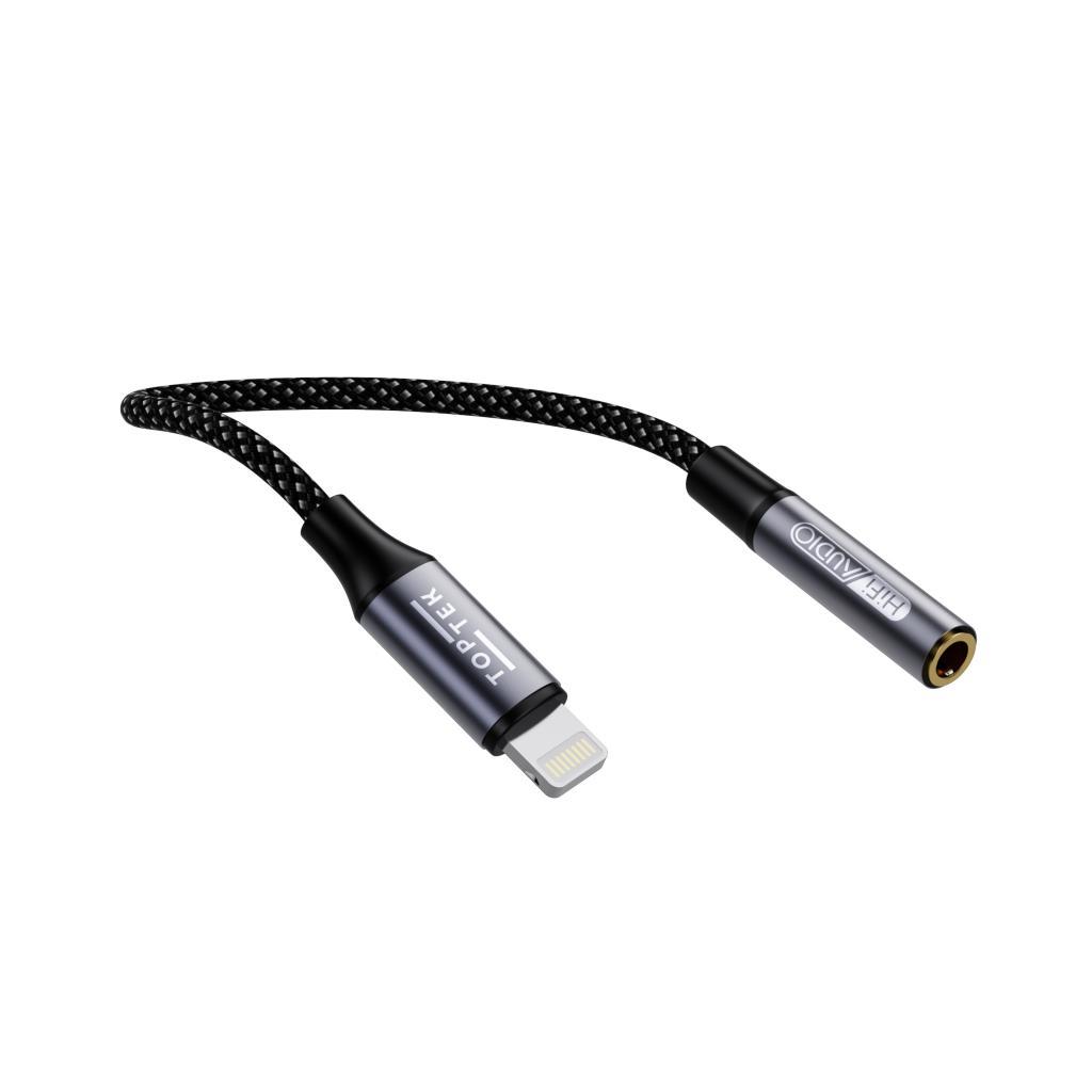 TOPTEK® Lightning to 3.5mm Audio Adapter