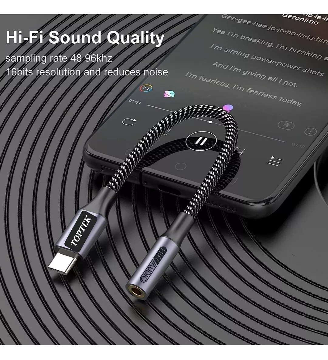 USB Type-C to 3.5mm Headphone Jack Adapter Cable for Samsung and iPhone 15/15 Pro/15 Pro Max - Image 5