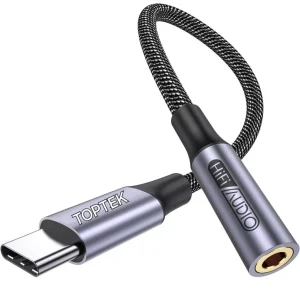 USB Type-C to 3.5mm AUX Audio Adapter Cable for iPhone 15 Pro Max 6