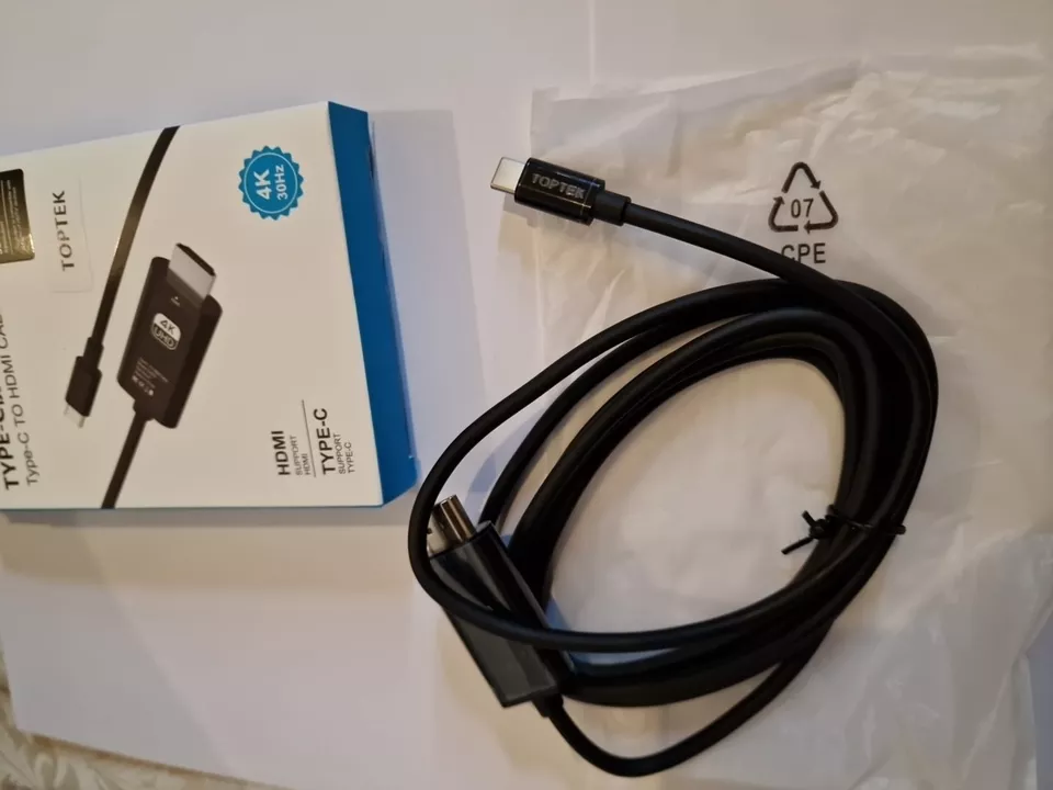 USB-C to HDMI 4K Cable 2M Adapter for TV, Phone, Tablet, and Laptop - Android Compatible - Image 2